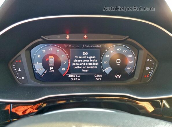WA1EECF35K1071194 2019 AUDI Q3 White ხელსაწყოთა პანელის ხედი