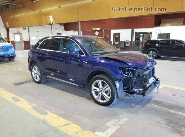 WA1EECF38N1007512 2022 AUDI Q3 Синий Передняя правая четверть