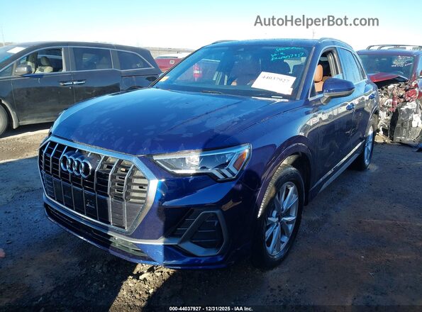 WA1EECF39N1092831 2022 AUDI Q3 Blue Vista tres cuartos delantera izquierda