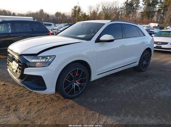 WA1EVAF16MD038905 2021 AUDI Q8 White Առջևի ձախ երեք քառորդ տեսարան