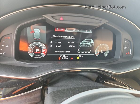 WA1EVAF1XMD036610 2021 AUDI Q8 White ხელსაწყოთა პანელის ხედი