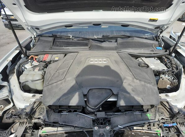 WA1EVAF1XMD036610 2021 AUDI Q8 White ძრავის განყოფილების ხედი