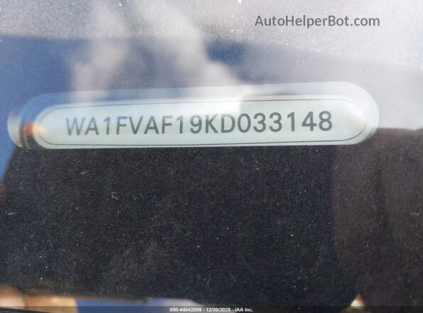 WA1FVAF19KD033148 2019 AUDI Q8 Gray 