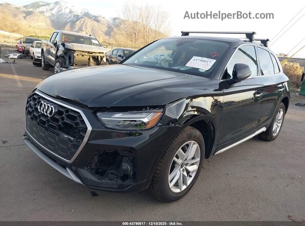WA1GAAFY9N2018663 2022 AUDI Q5 Black წინა მარცხენა ხედი სამი მეოთხედიდან