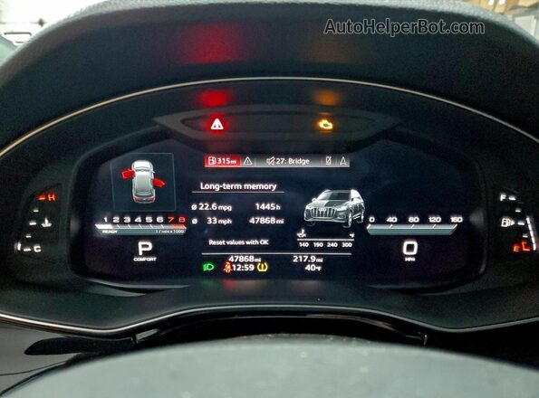 WA1LCBF79PD023097 2023 AUDI Q7 Blue Вид щитка приладів