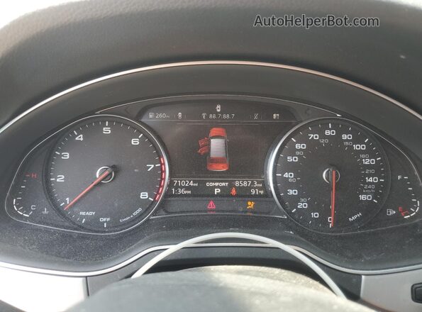 WA1LHAF71JD040382 2018 AUDI Q7 Gray ხელსაწყოთა პანელის ხედი