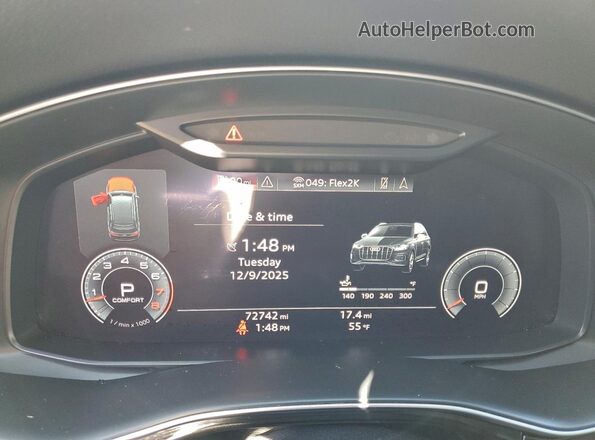 WA1LXAF71LD002625 2020 AUDI Q7 Белый Вид щитка приборов