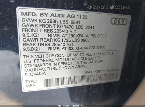 WA1LXBF73PD008356 2023 AUDI Q7 Blue 