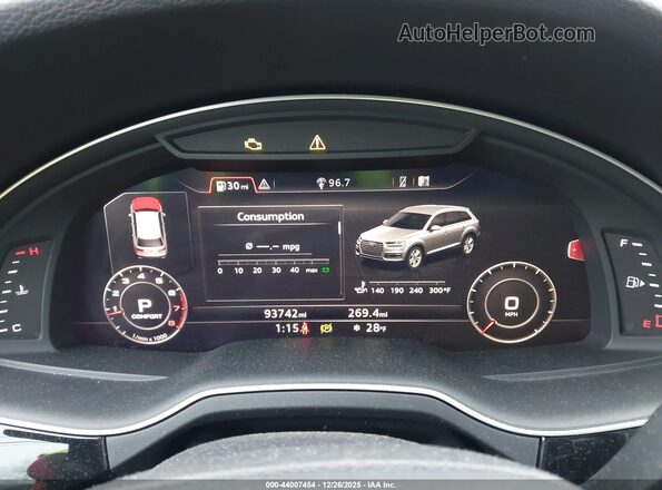 WA1VAAF71JD021585 2018 AUDI Q7 White უკანა სავარძლების ხედი