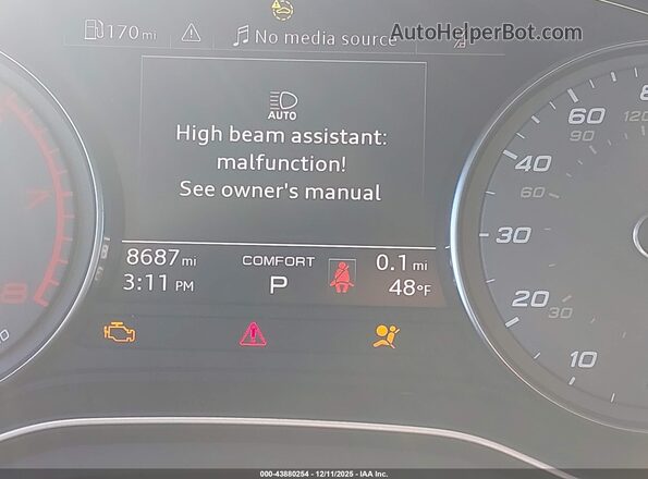 WAUA4CF52SA004705 2025 AUDI S5 White 