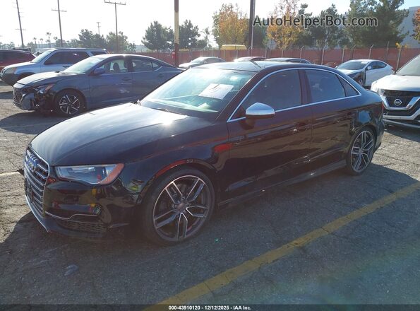WAUB1GFF6G1102107 2016 AUDI S3 Black Առջևի ձախ երեք քառորդ տեսարան
