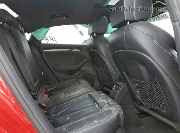 WAUB1GFF8G1069952 2016 AUDI S3 Red Вид задніх сидінь