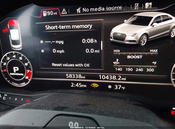 WAUB1GFF8J1022993 2018 AUDI S3 Blue 