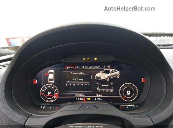 WAUB1GFF8J1083258 2018 AUDI S3 Gray Widok tylnych siedzeń