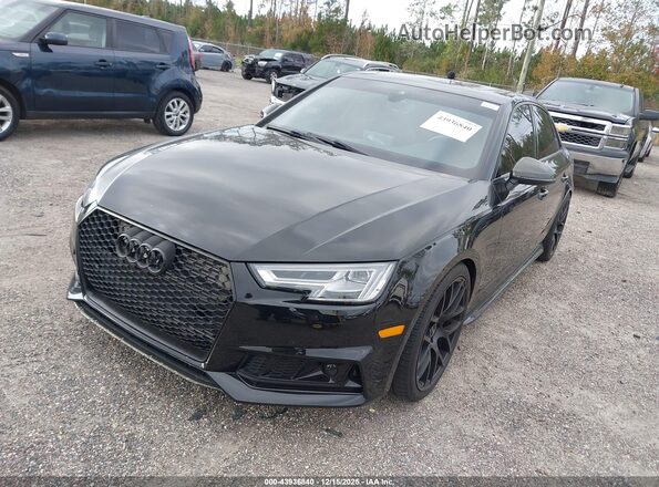 WAUB4AF41JA233911 2018 AUDI S4 Black Առջևի ձախ երեք քառորդ տեսարան