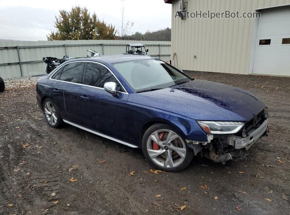 WAUB4AF41MA063649 2021 AUDI S4 Синий Передняя правая четверть