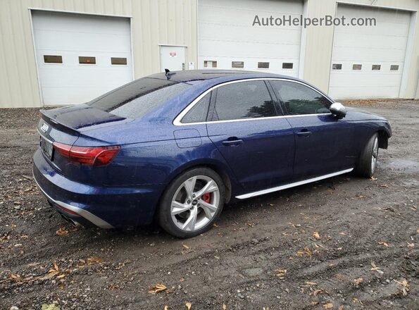 WAUB4AF41MA063649 2021 AUDI S4 Синий Задняя правая четверть