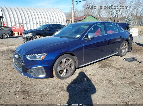 WAUB4AF46MA058379 2021 AUDI S4 Blue Front left