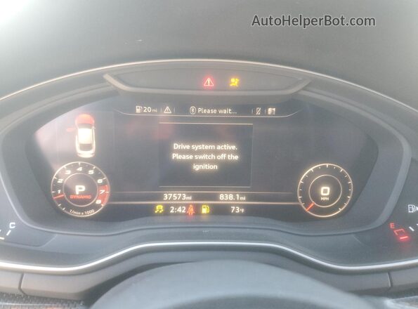 WAUB4CF56KA005800 2019 AUDI S5 Gray Вид щитка приладів