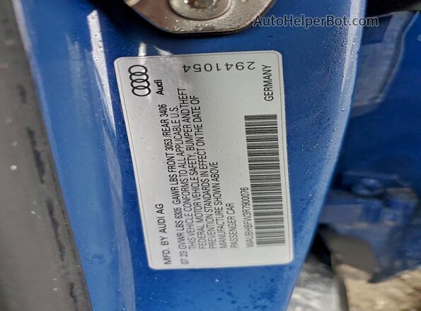 WAUBHBFW3R7900076 2024 AUDI RS Синий Вид подкапотного пространства