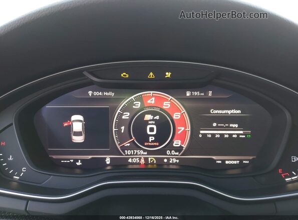 WAUC4AF44JA004255 2018 AUDI S4 Black Vista de los asientos traseros