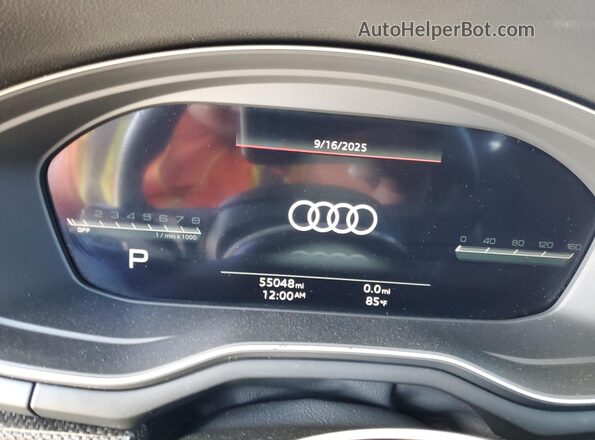 WAUC4CF51NA025123 2022 AUDI S5 Red Instrument cluster view