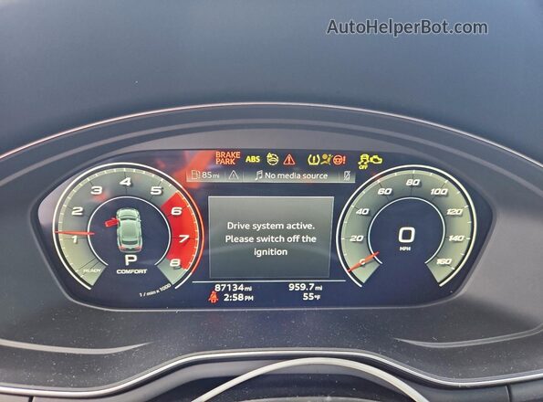 WAUC4CF57MA018451 2021 AUDI S5 Gray Vista del cuadro de instrumentos