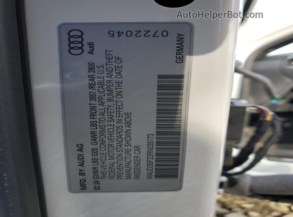 WAUD3BF23RN035173 2024 AUDI OTHER Белый Вид наклейки с VIN-кодом