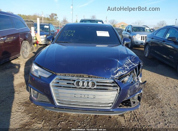 WAUDNAF49KA112762 2019 AUDI OTHER Blue Widok zestawu wskaźników