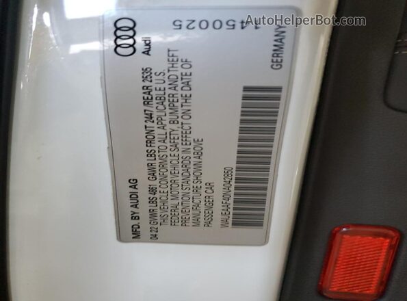 WAUEAAF40NA042850 2022 AUDI OTHER White 
