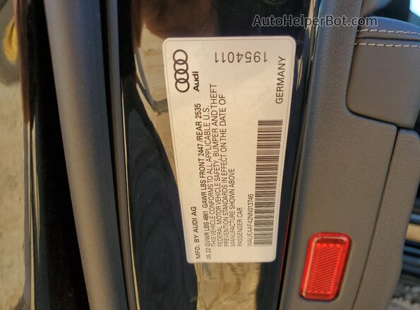 WAUEAAF42NN013746 2022 AUDI OTHER Черный Вид подкапотного пространства