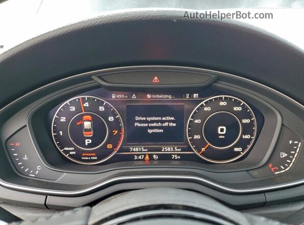 WAUENAF49JA016990 2018 AUDI OTHER Gray Widok zestawu wskaźników