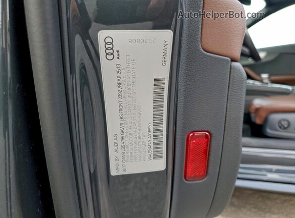 WAUENAF49JA016990 2018 AUDI OTHER Gray Widok komory silnika