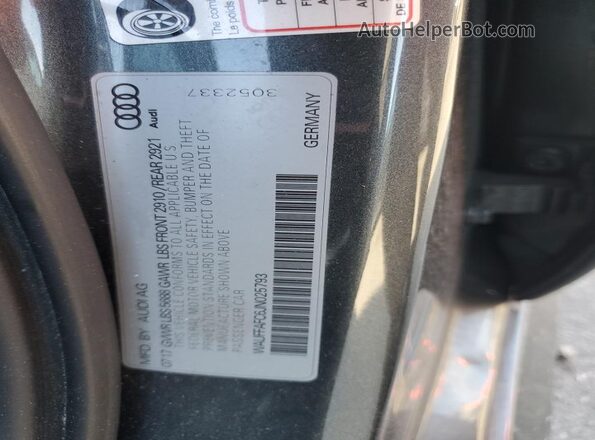 WAUFFAFC6JN025793 2018 AUDI S6 Gray Вид підкапотного простору