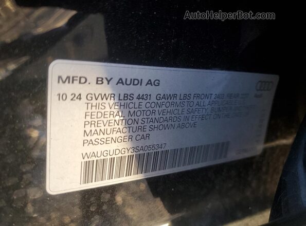WAUGUDGY3SA055347 2025 AUDI OTHER Black 