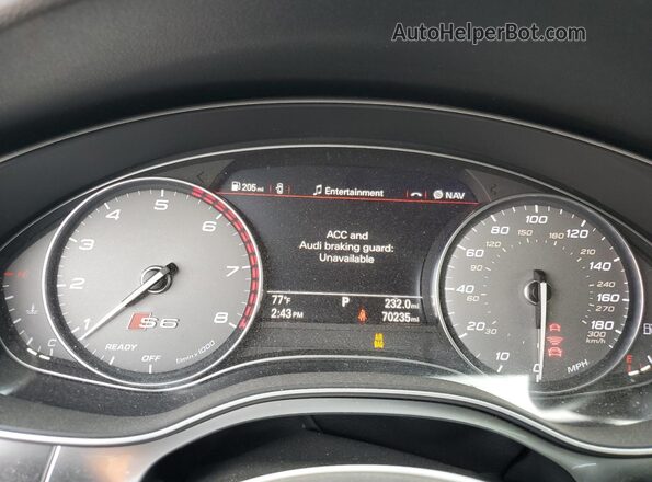 WAUHFAFC0JN070320 2018 AUDI S6 Black Սարքավորումների վահանակի տեսք