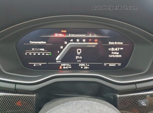 WAUP4AF5XLA001910 2020 AUDI S5 Черный Вид щитка приборов