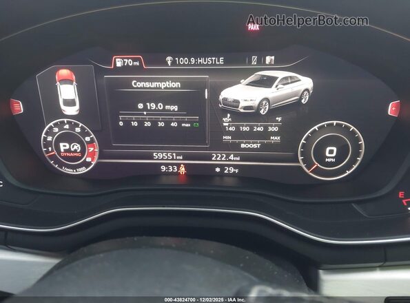 WAUR4AF59KA010122 2019 AUDI S5 Black Widok tylnych siedzeń