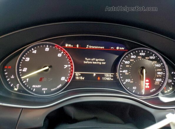 WAUW2AFC2GN074915 2016 AUDI S7 Gray Вид щитка приладів