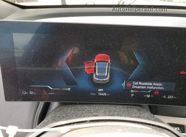 WB523CF09RCR22878 2024 BMW IX Gray Vista del cuadro de instrumentos