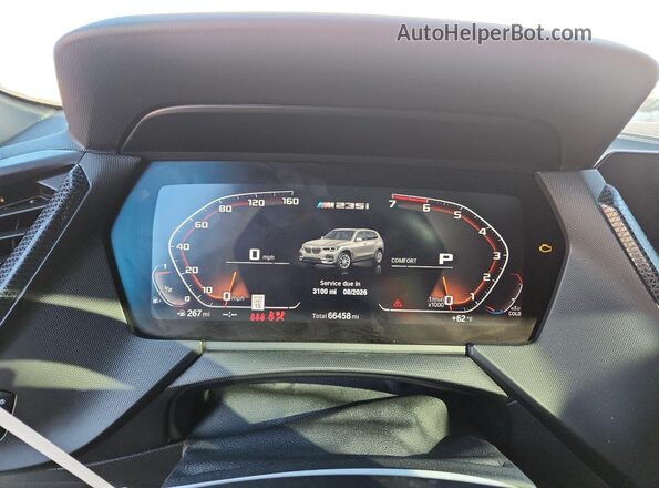 WBA13AL09N7J86405 2022 BMW M2 White ხელსაწყოთა პანელის ხედი