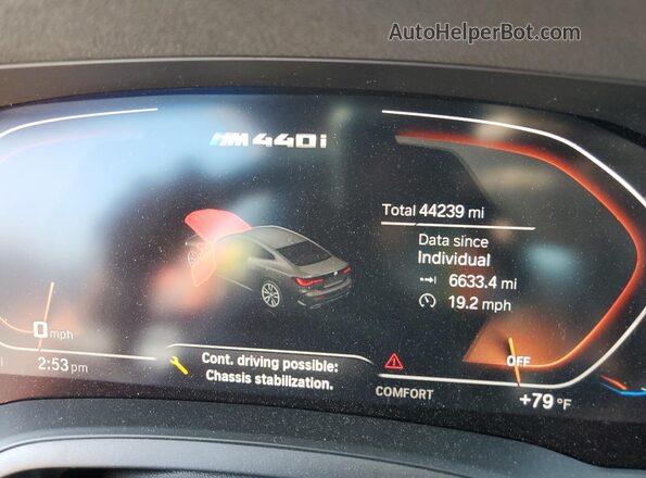 WBA13AR00MCF78401 2021 BMW M4 White ხელსაწყოთა პანელის ხედი