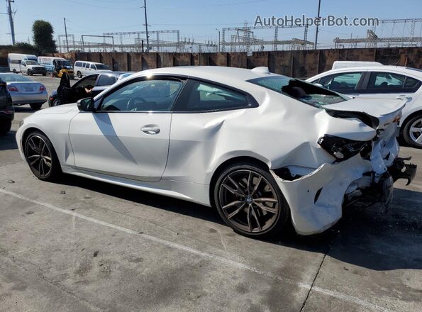 WBA13AR06MCF72263 2021 BMW M4 White უკანა მარცხენა