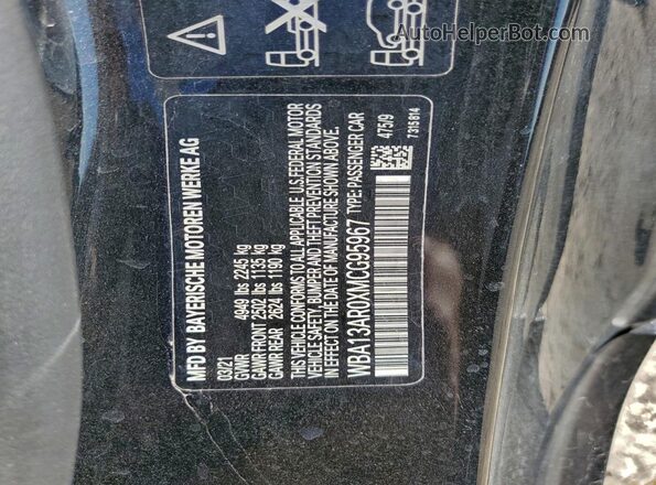 WBA13AR0XMCG95967 2021 BMW M4 Black ძრავის განყოფილების ხედი