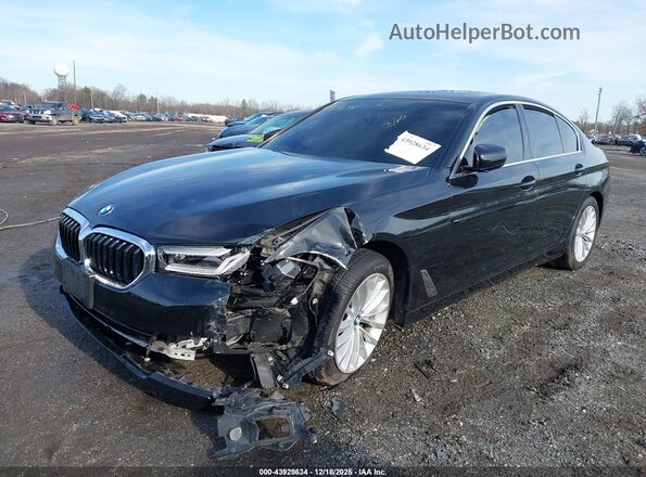 WBA13BJ09MWW98615 2021 BMW 5 SERIES Black Передня ліва чверть