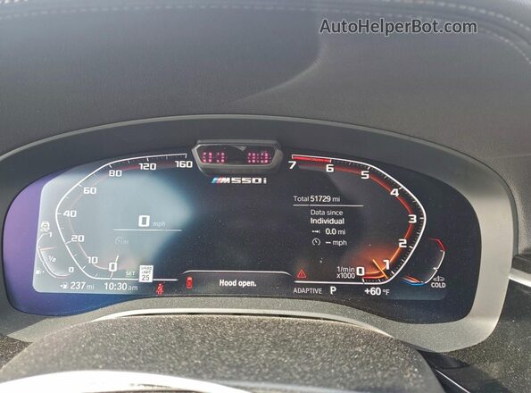 WBA13BK09MCF27639 2021 BMW M5 Серый Вид щитка приборов