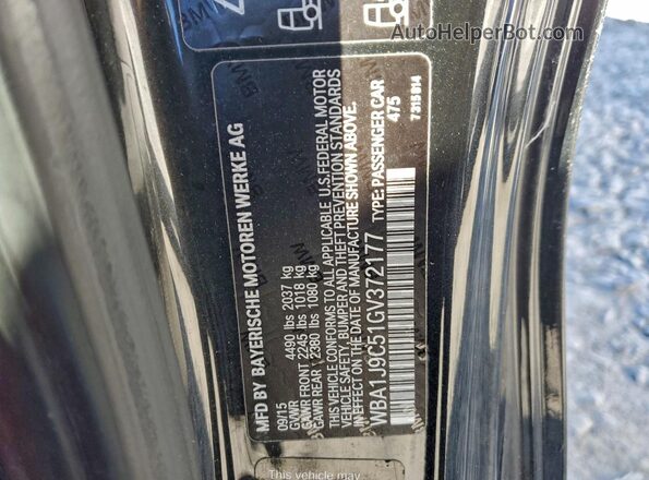 WBA1J9C51GV372177 2016 BMW M2 Black Vista del compartimento del motor