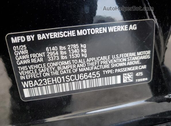 WBA23EH01SCU66455 2025 BMW 7 SERIES Black 