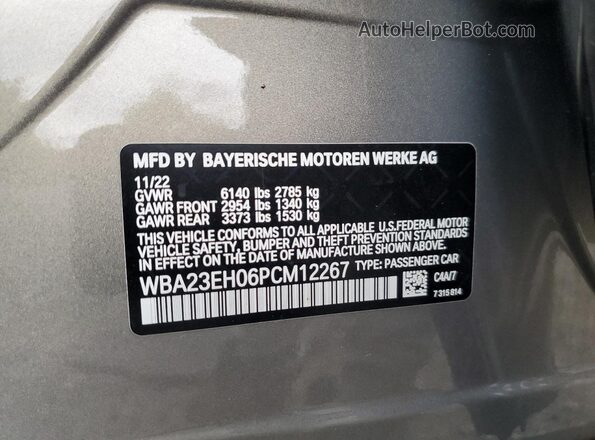 WBA23EH06PCM12267 2023 BMW 7 SERIES Silver 