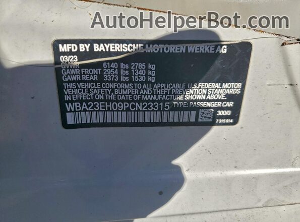 WBA23EH09PCN23315 2023 BMW 7 SERIES White Vista del compartimento del motor